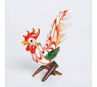 LXYAYY Gallo in cristallo di vetro, fatto a mano, artigianato in vetro, regali di compleanno, decorazioni per la casa, piccoli ornamenti (colore: rosso)