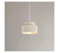 LXYAYY Lampada a Sospensione a LED Decorazione per la casa Camera da Letto Soggiorno Bar Semplice Lampada a Sospensione in Crema Lampada in Resina, Illuminazione Moderna(White)