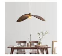 LXYAYY Lampada a Sospensione a LED in Legno per Ristorante, Bar, Sala da Pranzo, Arredamento per la casa, lampadario, Scale, Sospensione, Illuminazione Moderna(L60cm)