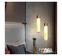 LXYAYY Lampada a Sospensione a LED in Marmo di Rame di Lusso per Camera da Letto Comodino Soggiorno Sala da Pranzo Cucina Decorazione lampadario, Illuminazione Moderna(2 Head)