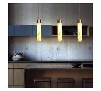 LXYAYY Lampada a Sospensione a LED in Marmo di Rame di Lusso per Camera da Letto Comodino Soggiorno Sala da Pranzo Cucina Decorazione lampadario, Illuminazione Moderna(3 Head-Long)
