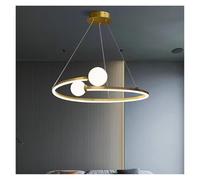 LXYAYY Lampada a Sospensione ad Anello Italia, Finitura Oro, lampadario, Sospensione, luci a Sospensione, lampade per Soggiorno, Camera da Letto, Lampada a Sospensione Moderna(80cm)
