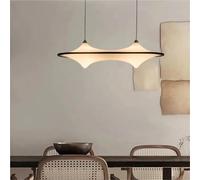 LXYAYY Lampada a Sospensione in Acrilico Bianco, Ristorante, Bar, Soggiorno, Camera da Letto, lampadario, Lampadina E27, Altezza Regolabile, Lusso(Warm Light,108CM)
