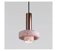 LXYAYY Lampada a Sospensione in Cemento Rosa Terrazzo, Lampada da Tavolo per Ristorante Vintage Nordico, Lampada a Sospensione per Camera da Letto, Lampada a Sospensione