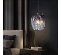 LXYAYY Lampada a Sospensione in Vetro Grigio sfumato, Lampada da Comodino, Moderna, per Camera da Letto, Bar, Ristorante, caffetteria, Arredamento Industriale per la casa