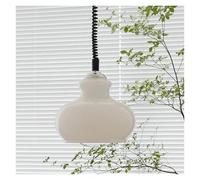 LXYAYY Lampada a Sospensione Lampadari in Vetro Nordico Colorati per Ristorante Bar Camera da Letto Soggiorno Lampadari Arancioni retrattili, Illuminazione Moderna(White)