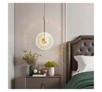 LXYAYY Lampada a Sospensione Moderna in Acrilico Trasparente, dimmerabile, in Ottone, per Camera da Letto, Sala da Pranzo, Filo Regolabile, Luce a Sospensione Moderna