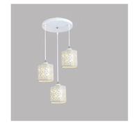 LXYAYY Lampada a Sospensione Moderna per Ristorante Loft, Lampada da Tavolo per Bar e Camera da Letto, Lampada da Pranzo, Lampada da Cucina, Illuminazione Moderna(White,D25cm)