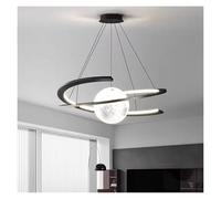 LXYAYY Lampada a Sospensione Moderna per Sala da Pranzo, Illuminazione Interna, luci da soffitto, lampadari a Sospensione, lampade per Soggiorno, Illuminazione Moderna(Black,60cm)