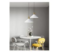 LXYAYY Lampada a Sospensione nordica Lampada da soffitto Lampada con Paralume in Ferro Lampada a Sospensione Moderna per Arredamento casa Bar caffetteria Ristorante ,(White)
