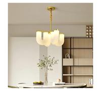 LXYAYY Lampada a Sospensione Semplice nordica per Camera da Letto, Lampada Moderna per Sala da Pranzo, Soggiorno, Lampada a Sospensione in PE Bianco Latte Tipo U,(4heads)