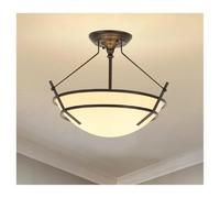 LXYAYY Lampada da soffitto per Camera da Letto Soggiorno Tavolo da Pranzo corridoio lampadari a LED retrò Vintage Nero Stile Americano Luce, Luce Pendente Moderna(A)