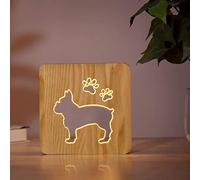 LXYAYY Lampada in Legno per Cani Lampada da Illusione 3D con Luce Notturna per Bambini Decorazione per Camera da Letto alimentata Tramite USB Regali di Natale