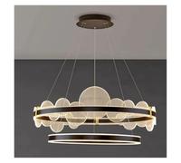 LXYAYY Lampadari a Sospensione a LED in Acrilico, Tavolo da Pranzo, Sala da Pranzo, Camera da Letto, lampadario di Lusso, Lampada a Sospensione Moderna(2rings 40 60cm)