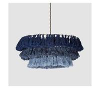 LXYAYY Lampadari a Sospensione con Nappe, Camera da Letto, Soggiorno, Cucina, Lampada a Sospensione, lampadari in Tessuto, Decorazione, Sospensione, Moderno, (Blue,50CM)