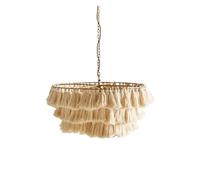 LXYAYY Lampadari a Sospensione con Nappe, Camera da Letto, Soggiorno, Cucina, Lampada a Sospensione, lampadari in Tessuto, Decorazione, Sospensione, Moderno, (Beige,30CM)