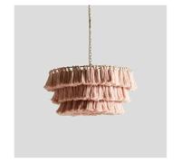 LXYAYY Lampadari a Sospensione con Nappe, Camera da Letto, Soggiorno, Cucina, Lampada a Sospensione, lampadari in Tessuto, Decorazione, Sospensione, Moderno, (Pink,60CM)