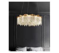 LXYAYY Lampadari Moderni di Lusso in Cristallo LED in Stile Francese, luci Pendenti, Illuminazione Soggiorno, Lampada a Sospensione, Illuminazione Moderna(80cm)