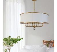 LXYAYY Lampadari Pendenti in Tessuto Vintage per Soggiorno, Camera da Letto, lampadari Dorati, Ristorante, Sala da Pranzo, lampade a Sospensione per l'arredamento(55CM)