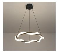 LXYAYY Lampadario a LED Bianco e Nero Lampadario di Lusso Lampadario per Soggiorno Sala da Pranzo Decorazione per la casa Illuminazione, Illuminazione Moderna(80cm)