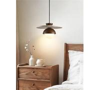 LXYAYY Lampadario a LED Creativo in Legno di Noce, Luci Sospese in Pietra, Piccoli Apparecchi di Illuminazione per la Casa, Arredamento Moderno