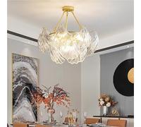 LXYAYY Lampadario a soffitto a Conchiglia di Lusso Leggero, postmoderno, Soggiorno, luci a LED in Vetro atmosferico, Lampada da Pranzo per Camera da Letto, Lusso(4 Lights)