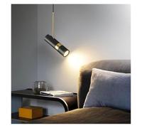 LXYAYY Lampadario da Comodino Moderno Minimalista Nordico Lampada da Camera da Letto Illuminazione a Sospensione di Lusso a LED Piccolo faretto, Illuminazione Moderna(Black)