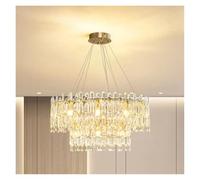 LXYAYY Lampadario di Cristallo di Lusso per Soggiorno, Decorazione Creativa postmoderna, Sala da Pranzo, Camera da Letto, Illuminazione Interna a LED, Illuminazione Moderna(50+80cm)