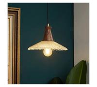 LXYAYY Lampadario in Cristallo di Noce in Stile retrò Giapponese per Tavolo da Bar, Isola, Ristorante, Bar, lampadario in Cristallo, Illuminazione Moderna(21cm)