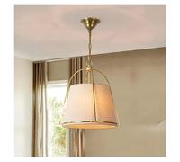 LXYAYY Lampadario in Tessuto Semplice Americano per Sala da Pranzo, Ristorante, Bar, Camera da Letto, Studio, Lampada a Sospensione, Illuminazione Moderna