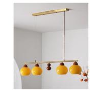 LXYAYY Lampadario in Vetro Giallo Nordico per Sala da Pranzo, lampade a Sospensione, Lampadina E27, spedizione Gratuita, Filo Regolabile, Luce Pendente Moderna