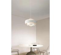 LXYAYY Lampadario LED di Design in Acrilico Bianco per Soggiorno, Cucina, Camera da Letto, con Cavo Regolabile, oscuramento variabile, Illuminazione Moderna(30cm)