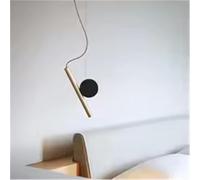 LXYAYY Lampadario Minimalista Multi-Angolo Regolabile Liberamente Soggiorno Sfondo Parete Pendente Illuminazione Barra a LED Camera da Letto Comodino Lampada a Sospensione, (Brass)