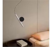 LXYAYY Lampadario Minimalista Multi-Angolo Regolabile Liberamente Soggiorno Sfondo Parete Pendente Illuminazione Barra a LED Camera da Letto Comodino Lampada a Sospensione, (White)