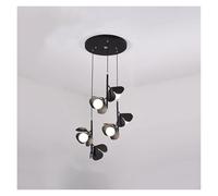 LXYAYY Lampadario Moderno a Forma di Fiore, Lampada da Camera da Letto, Lampada da Soggiorno, lampadario Decorativo, Illuminazione Moderna(Black,6heads)
