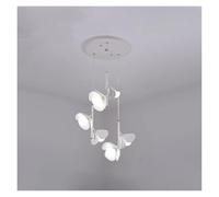 LXYAYY Lampadario Moderno a Forma di Fiore, Lampada da Camera da Letto, Lampada da Soggiorno, lampadario Decorativo, Illuminazione Moderna(White,6heads)