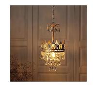 LXYAYY Lampadario Moderno di Lusso a LED, lampade a Sospensione in Cristallo Vintage Francese per Soggiorno, Sala da Pranzo, Arredamento per la casa, Illuminazione Dorata, (23cm)