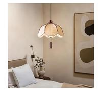 LXYAYY Lampadario Moderno Giapponese a Forma di Fiore in Tessuto, Decorazione per Soggiorno, Sala da Pranzo, Camera da Letto, Lampada a Sospensione, (40cm)
