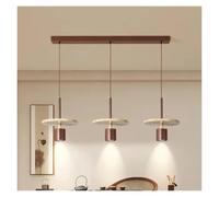 LXYAYY Lampadario Moderno in Pietra a Forma di Grotta Gialla, Lampada a Sospensione Moderna in Pietra, Protezione per Gli Occhi, Lampada da Comodino in Legno massello, Piccola Lampada (Three Heads)