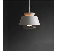 LXYAYY Lampade a Sospensione in Vetro Artistico in Ferro Nordico per Tavolo da Cucina Lampade a Sospensione Soggiorno Camera da Letto Lampade a Sospensione a LED Illuminazione,(White)