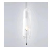 LXYAYY Lampade a Sospensione in Vetro Nordico postmoderno per Camera da Letto, Sala da Pranzo, Cucina, Arredamento, lampade a Sospensione, lampade per ristoranti,(Clear)