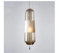 LXYAYY Lampade a Sospensione in Vetro Nordico postmoderno per Camera da Letto, Sala da Pranzo, Cucina, Arredamento, lampade a Sospensione, lampade per ristoranti,(Amber)
