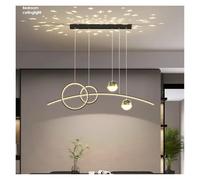 LXYAYY Lampade a Sospensione per ristoranti, apparecchi di Illuminazione per Bar Moderni e minimalisti, luci da Tavolo Lunghe, Ristorante Creativo, Illuminazione Moderna(Black)