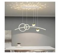 LXYAYY Lampade a Sospensione per ristoranti, apparecchi di Illuminazione per Bar Moderni e minimalisti, luci da Tavolo Lunghe, Ristorante Creativo, Illuminazione Moderna(White)