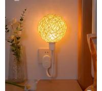 LXYAYY Luce Notturna a Forma di Palla di Rattan, Luce Intelligente per la Cura degli Occhi e del Sonno