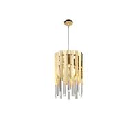 LXYAYY Piccolo lampadario Moderno a LED in Cristallo k9 Rotondo Oro per Soggiorno Cucina Sala da Pranzo Camera da Letto Comodino Illuminazione Interna di Lusso,(Gold,1head)