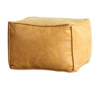 LXYAYY Pouf in Pelle Scamosciata Pouf da Terra Poggiapiedi Quadrato Pouf rettangolari Pouf Cuscino da Pavimento Sgabello per Divano per Soggiorno(Yellow,Short)