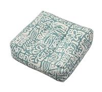 LXYAYY Pouf in Tessuto Intrecciato colorato Pouf Morbido Cuscino Poggiapiedi ottomano Pouf Quadrato Sgabello Divano Sgabello per Soggiorno(Blue Green,Large)