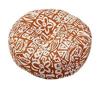 LXYAYY Pouf in Tessuto Intrecciato colorato Pouf Morbido Cuscino Poggiapiedi ottomano Pouf Quadrato Sgabello Divano Sgabello per Soggiorno(Orange,Medium)