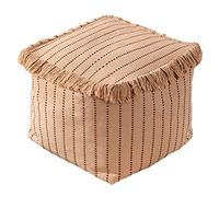 LXYAYY Pouf in Tessuto ottomano Pouf da Terra Pouf Quadrato Poggiapiedi Sgabello Basso Pouf Pouf per Soggiorno 45X45x40cm(Orange)